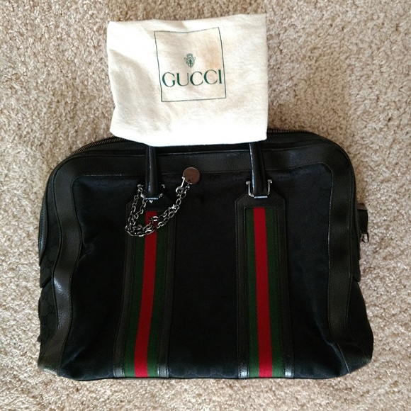 Pre-owned Authentic Vintage Gucci Travel Handbag - Picture 2 of 8